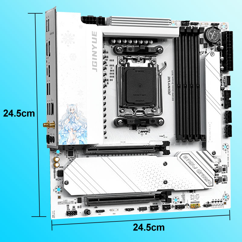 JGINYUE B850M Snow Dream WIFI  - Am5 Micro Atx Pcie 5.0 Motherboard 评论和价格